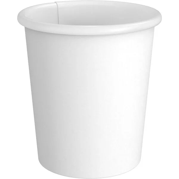 Choice 4 oz. White Poly Paper Hot Cup - 1,000/Case