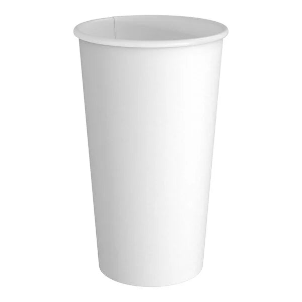 Choice 16 oz. White Poly Paper Hot Cup - 1,000/Case